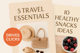design aesthetic and SEO optimized pinterest pins for your blog or product