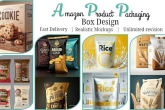 do mailer box, kraft box or amazon product  label and packaging design
