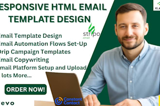 do HTML email marketing template and signature design on stripo, brevo, beehiiv