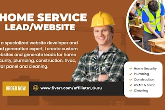 design home services website and generate quality leads for home services