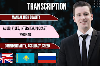 transcribe audio to text and do video transcription