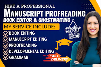 do manuscript proofread, book editing, formatting, copywriting, nonfriction book