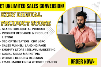 do etsy store setup etsy store creation stan etsy digital products store setup