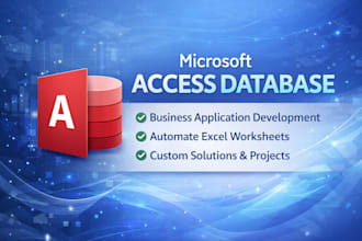 develop ms access database assignments and projects