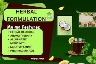 formulate herbal soap, skincare, aromatherapy, tincture, bath soak syrup product