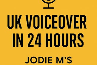record a natural UK english voiceover for your video or your business