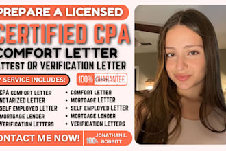 compile financial statement audit income verification letter financial reports