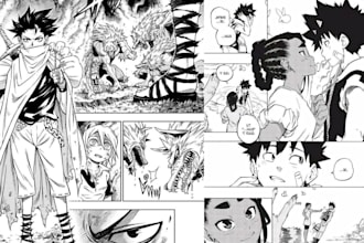 draw manga comic book artist webtoon anime illustration cover art in anime