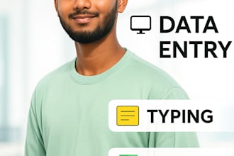 do fast data entry, excel typing, copy paste and google docs