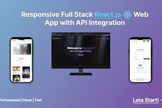 build your responsive react website with API integration