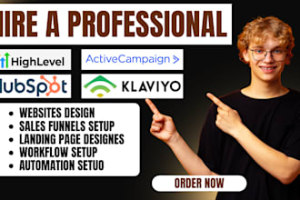 build converting gohighlevel sales funnel website and marketing automation