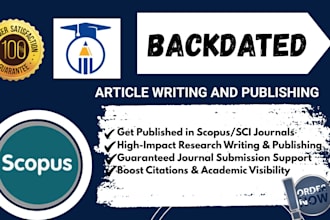 get your research published in a top peer reviewed journal