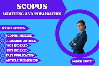 write and publish articles on scopus, scie,sci, abcd, ahci,wos indexed journals