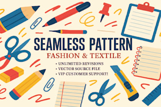 design professional seamless repeat patterns for any product