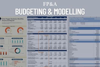 build professional excel financial models, budgeting, and forecasting