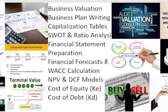 do business valuations, dcf analysis, financial modeling, and wacc calculations