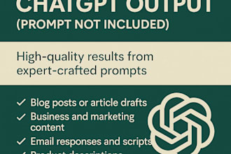 generate chatgpt output based on expert prompts