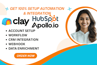 set up clay apollo io  and hubspot for your business