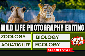 do wildlife writing, photo editing, zoology, ecology, biology, and aquatic life