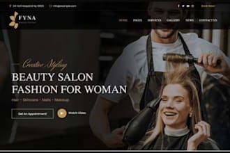 build beauty salon website, spa, skincare, hair extention website