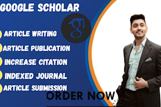 write and publish your research article in a google scholar