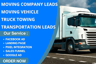 generate moving company leads moving vehicle truck towing transportation leads