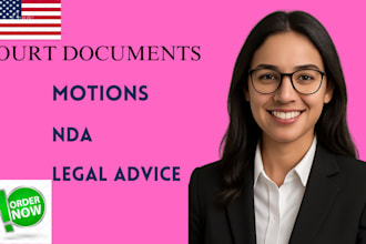 prepare legal motions and nda