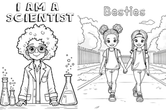 do coloring book affirmations, career colouring for african american