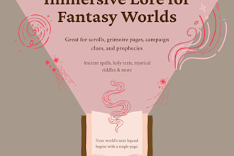 write you a magical spellbook page, prophecy, or sacred text