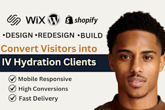 design a pro iv hydration website or mobile iv therapy website