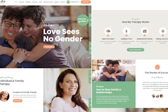 design therapy website, counselling, mental health, medical, healthcare website