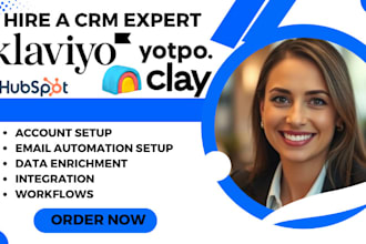 setup clay, clay com, hubspot crm, klaviyo, instantly ai, yotpo smsbump expert