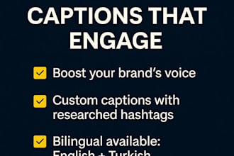 write social media captions for your post