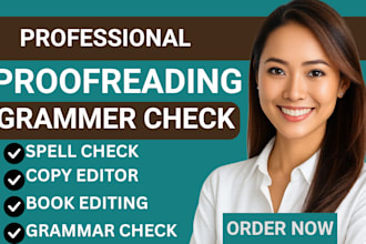 proofread, edit, grammar check and spell check english document