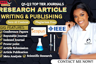 write, format health and medical research article and publish in indexed journal
