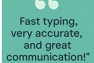 do fast and accurate typing retyping or PDF to word and data entry