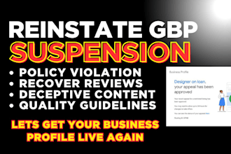 fast reinstate gmb profile suspension appeal suspended google business profile
