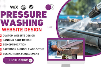 design pressure washing website power washing lead generation social media ads