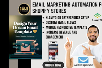 setup klaviyo getresponse automation email flows to boost shopify sales