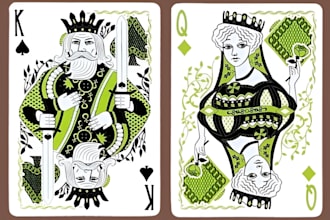 make unique playing cards, poker logo, board game, tarot cards design