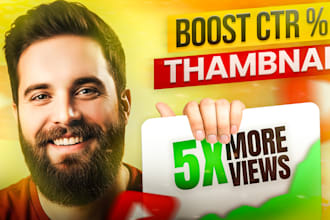design attractive clickbait youtube thumbnails to boost CTR