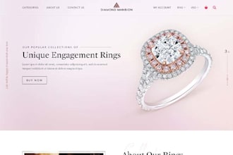 design jewelry shopify store engagement ring jewellery website shopify redesign