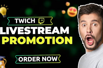 do twitch livestreaming promotion for game channel