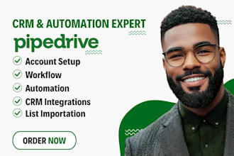 setup pipedrive automation pipedrive CRM pipedrive expert workflow