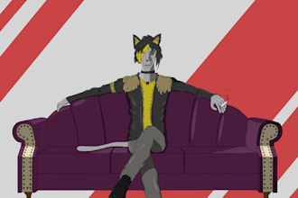 create a drawing of your furry, fursona or anthro oc