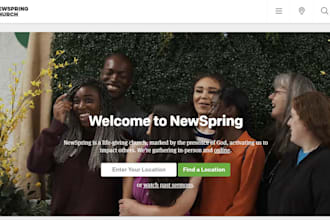build church website, charity website, nonprofit website, donation website