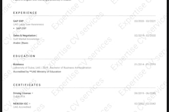 ats resume and CV writing for gulf and global jobs