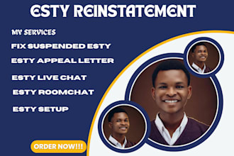 design professional etsy banners, reinstate suspended etsy accounts