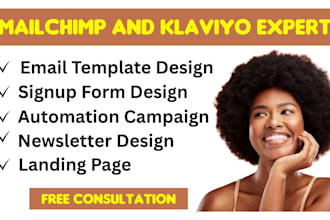 design mailchimp email template klaviyo email marketing newsletter landing page