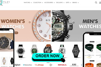 build wrist watch shopify store clock smart watch fashion jewelry website design